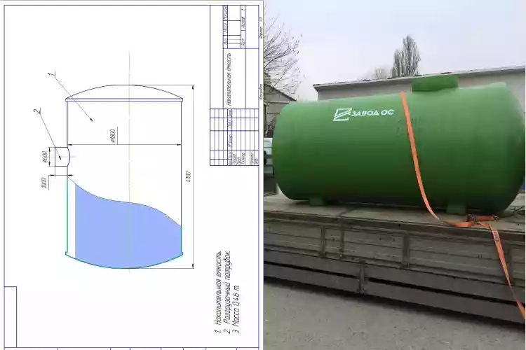Накопительные емкости горизонтальные для производств